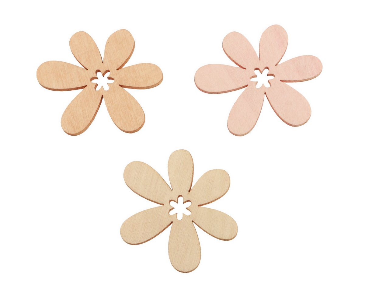 Viana Streudeko Holzblumen Streudeko Blüten Set Deko Hochzeit Geburtstag von Viana