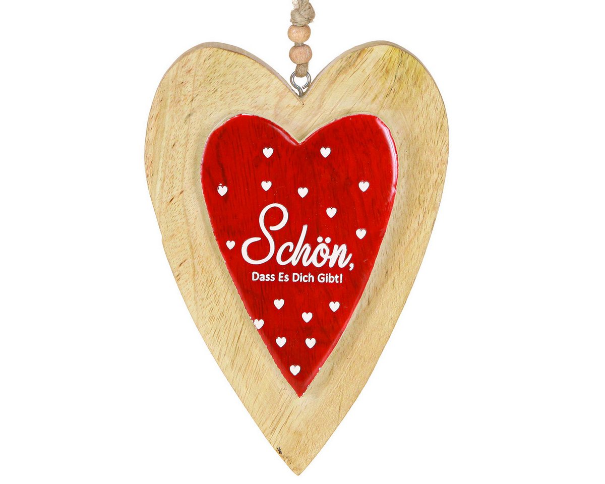 Viana Streudeko Holzherzen Deko Schrift Natur Rot Landhaus Vintage 18,5cm 2St Viana Streudeko Holzherzen Deko Schrift Natur Rot Landhaus Vintage 18,5cm 2St von Viana