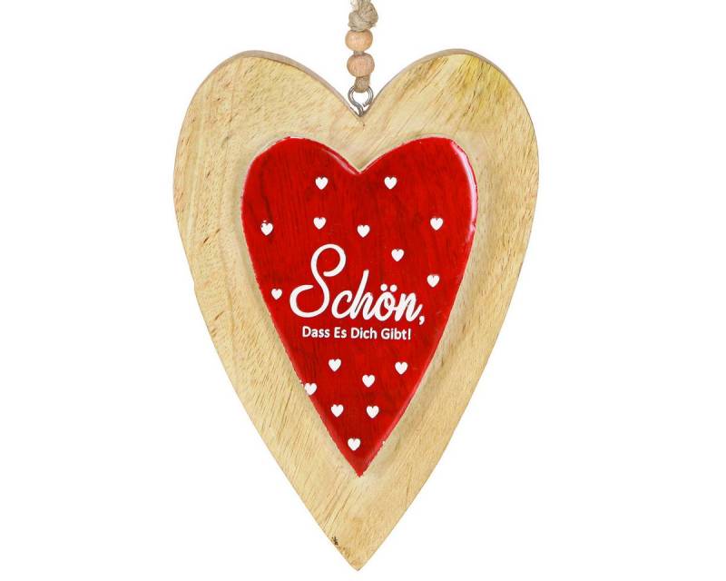 Viana Streudeko Holzherzen Deko Schrift Natur Rot Landhaus Vintage 18,5cm 2St Viana Streudeko Holzherzen Deko Schrift Natur Rot Landhaus Vintage 18,5cm 2St von Viana