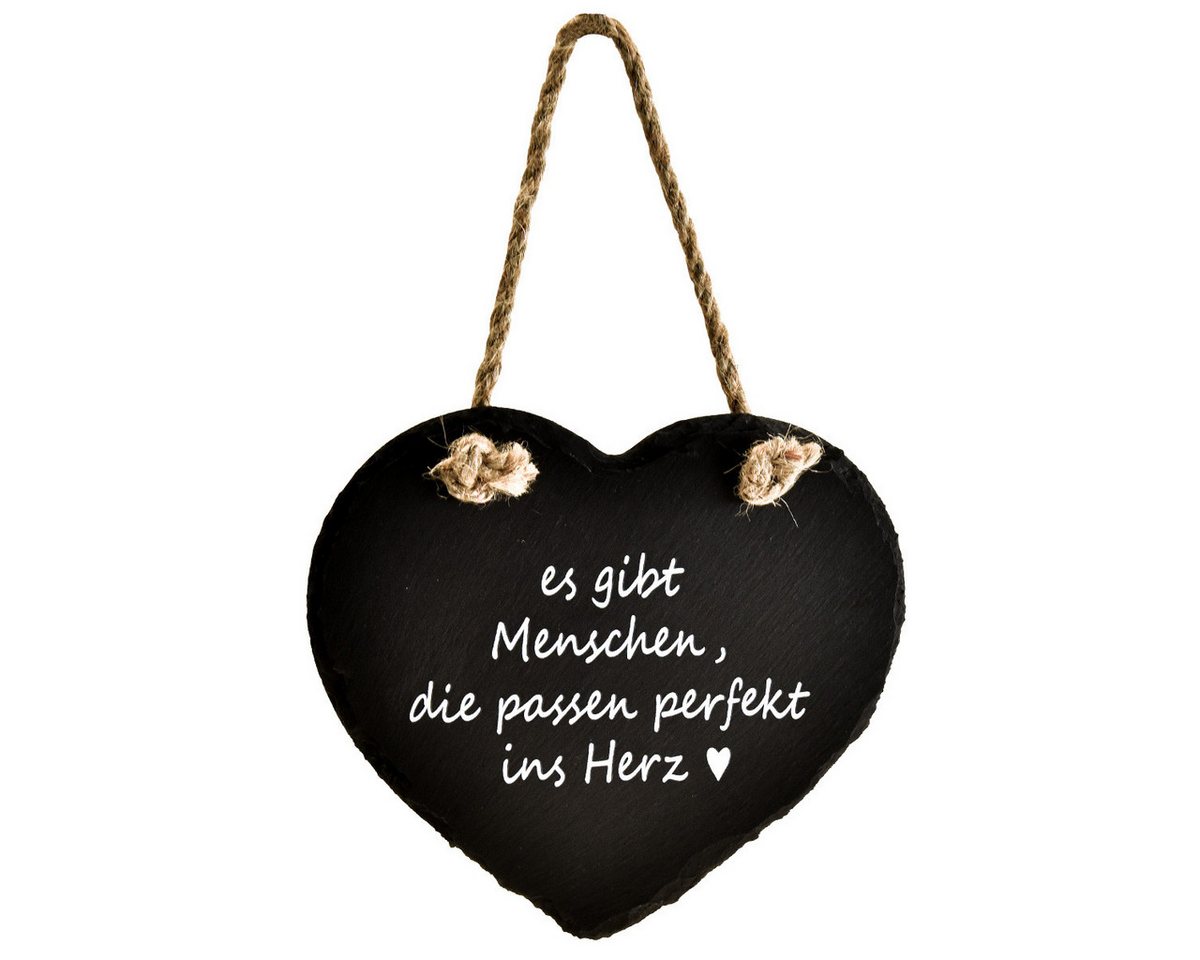 Viana Streudeko Romantisches Schieferherz mit Spruch zum Aufhängen für besondere von Viana