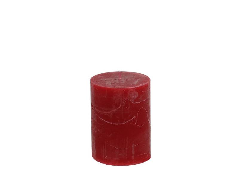Viana Stumpenkerze Durchgefärbte Stumpenkerzen Dunkelrot 60x80mm Set 4 Stück - von Viana