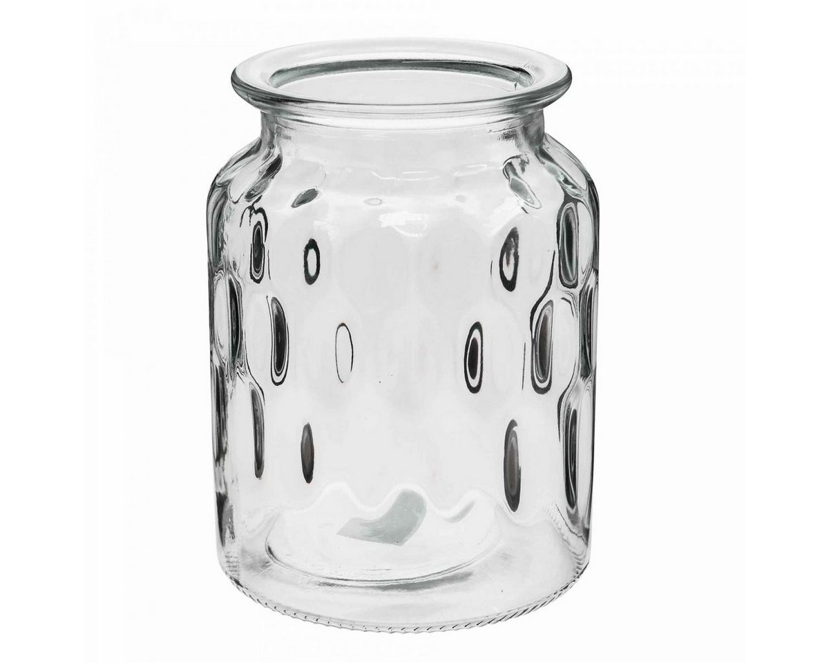 Viana Tischvase Elegante Glasvase mit Muster für Kerzen und Blumenarrangements von Viana