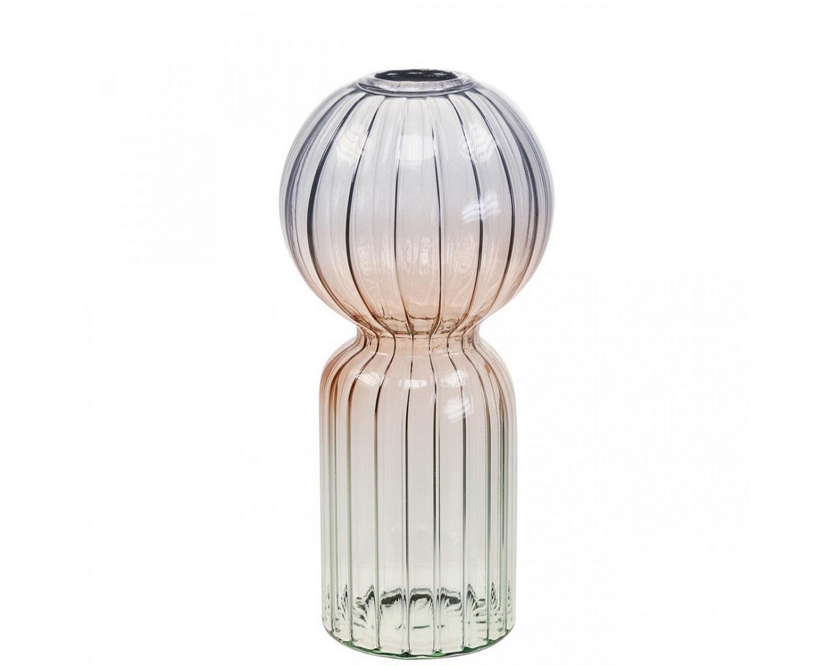 Viana Tischvase Glasvase Deko Vase Vintage Design Blau Braun Klar Ø8cm H17cm von Viana Tischvase Glasvase Deko Vase Vintage Design Blau Braun Klar Ø8cm H17cm von von Viana
