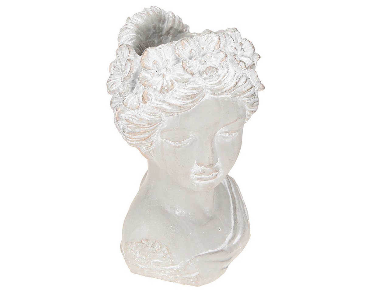 Viana Übertopf Antike Frauenbüste Steinguss Übertopf Grau Vase 15×14×25cm Viana Übertopf Antike Frauenbüste Steinguss Übertopf Grau Vase 15×14×25cm von Viana