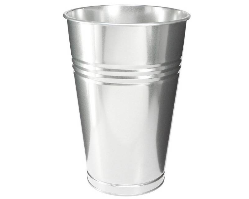 Viana Übertopf Deko Vase Silber Metall konisch 38,5cm Wohnzimmer Flur Hochzeit von Viana
