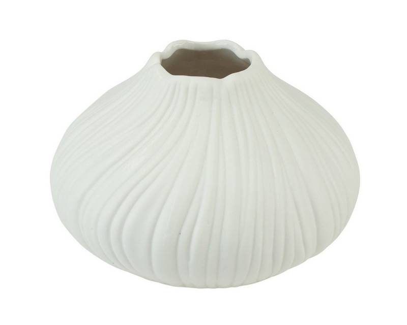 Viana Übertopf Keramik Blumenvase Weiß Zwiebelform Ø13cm H13,5cm 2er-Set von Viana