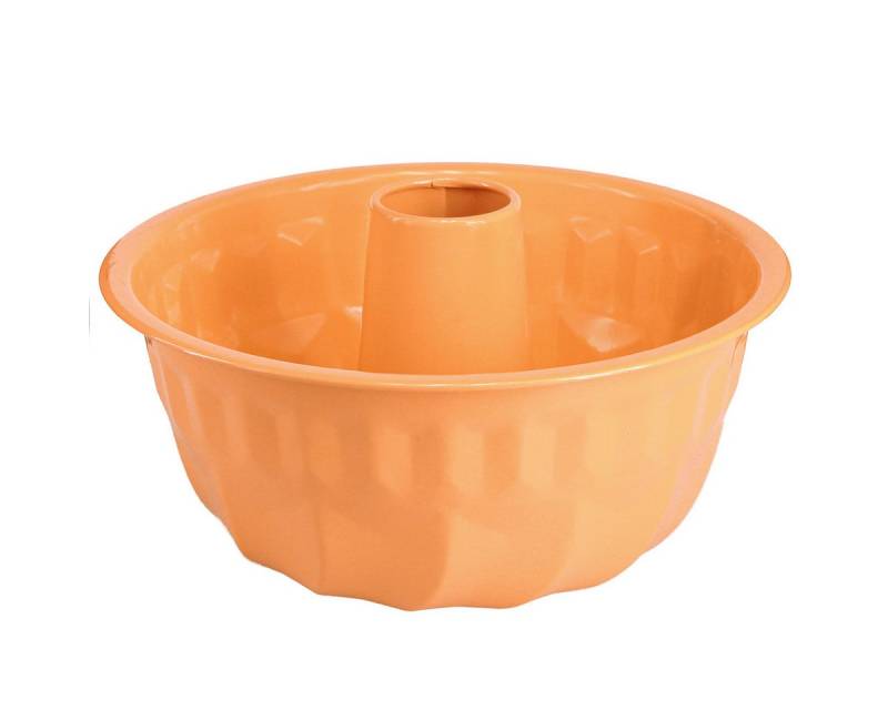 Viana Übertopf Metall Deko Gugelhupfform Orange Ø23cm H12cm, Vintage Stil von Viana