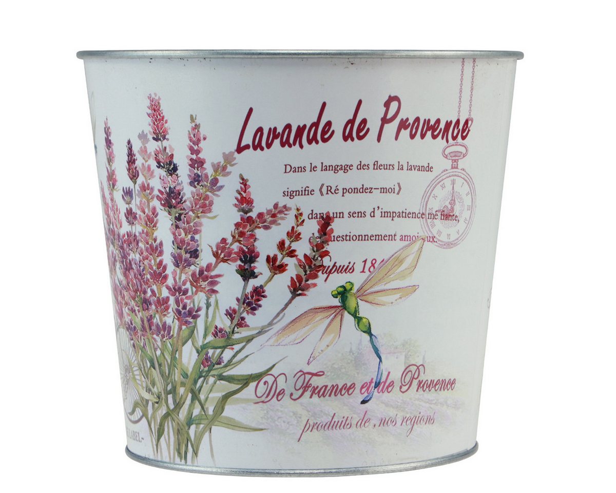Viana Übertopf Metall Übertopf Lavendel Design Ø24cm Blumentopf Dekoration von Viana