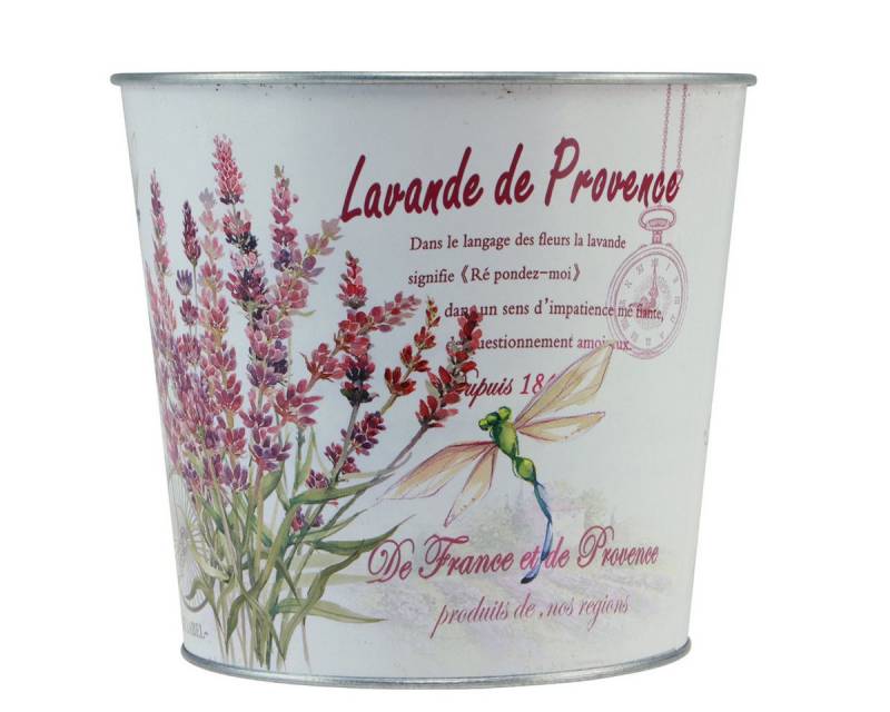 Viana Übertopf Metall Übertopf Lavendel Design Ø24cm Blumentopf Dekoration von Viana