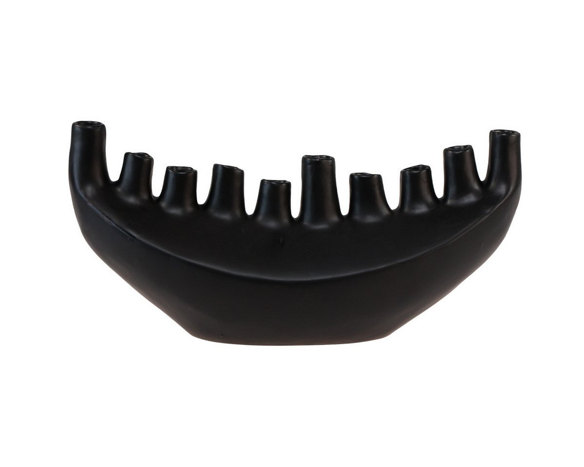Viana Übertopf Vase Keramik Schiff Tischdeko Schwarz Modern Abstrakt 15cm Viana Übertopf Vase Keramik Schiff Tischdeko Schwarz Modern Abstrakt 15cm von Viana