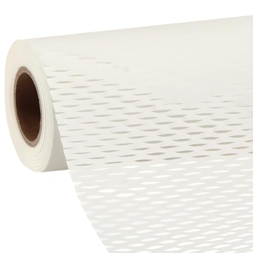 Viana Wabenpapier Geschenkpapier Weiß Dekorationspapier B50,5cm L250cm für Floristik und DIY von Viana