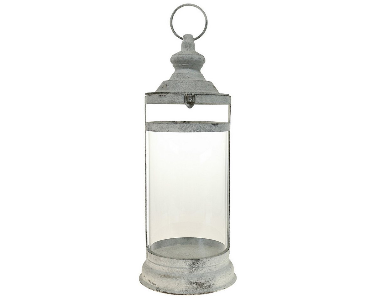 Viana Windlicht Deko Laterne Shabby Chic Weiß Ø15cm H46cm Metall Viana Windlicht Deko Laterne Shabby Chic Weiß Ø15cm H46cm Metall von Viana