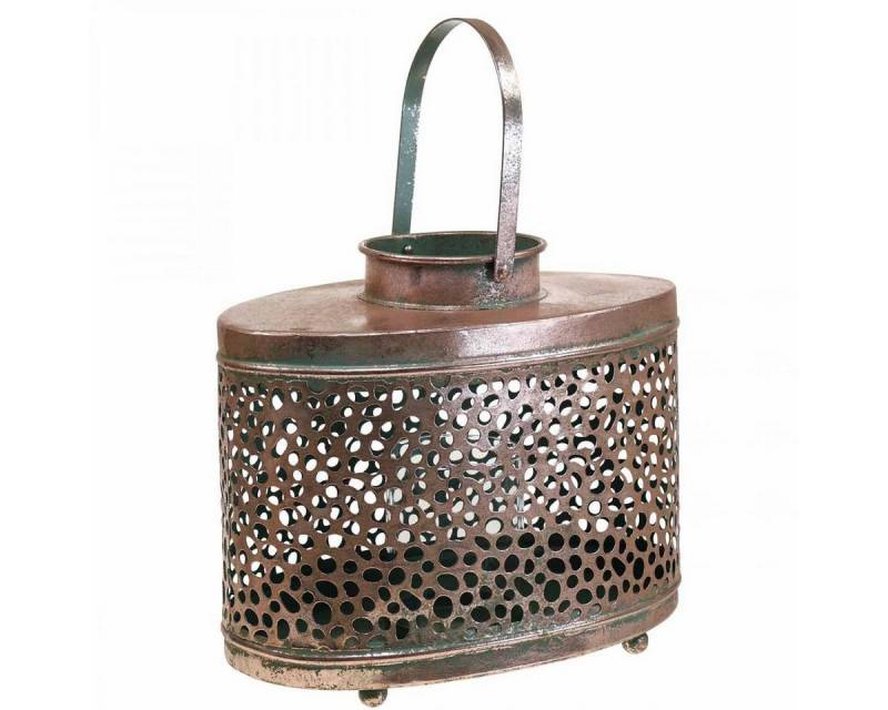 Viana Windlicht Deko-Laterne oval Vintage-Design Windlicht Tischdeko aus Metall, Glas Viana Windlicht Deko-Laterne oval Vintage-Design Windlicht Tischdeko aus Metall, Glas von Viana