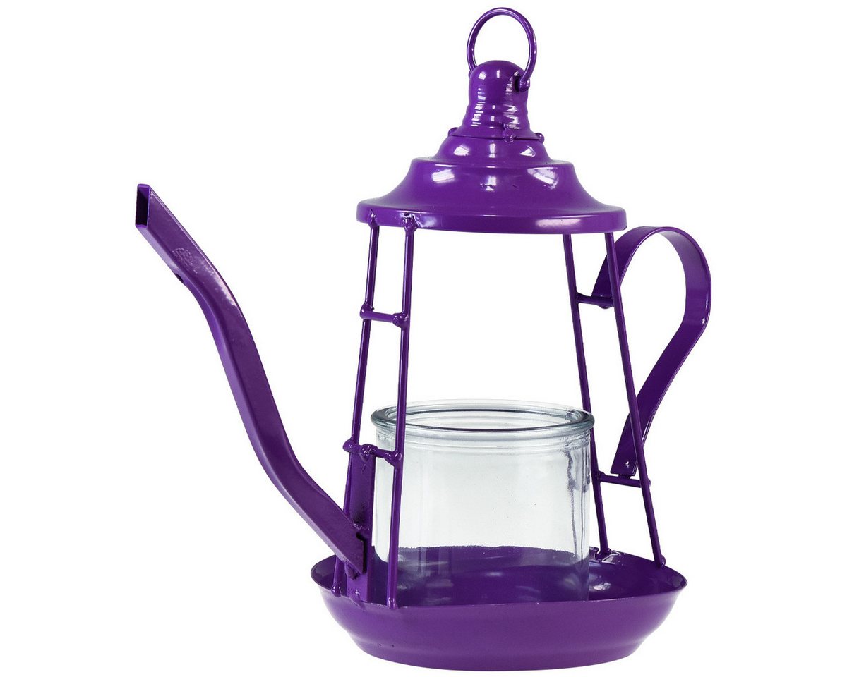 Viana Windlicht Vintage Teekanne Windlicht aus Metall mit Glas-Einsatz Viana Windlicht Vintage Teekanne Windlicht aus Metall mit Glas-Einsatz von Viana