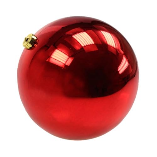 Viana XXL Weihnachtskugel Rot 20cm Kunststoff wetterfest Christbaumschmuck von Viana