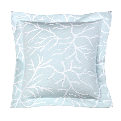 Viantala Kissenbezug 45x45, Baumwolle-Polyester, Blau und Weiß, 45 x 45 cm von Viantala