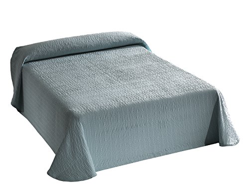 Viantala Tagesdecke, Baumwolle und Polyester, Blau Wasser 200 x 260 cm Azul agua von Viantala