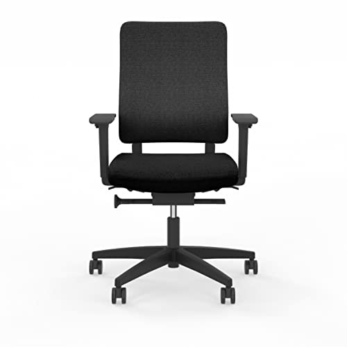 Viasit Drumback Creation, nachhaltiger & ergonomischer Bürostuhl für Zuhause Homeoffice und Büro, Polsterrücken (schwarz) von Viasit