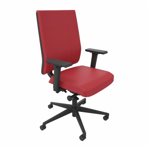 Viasit F1, Ergonomischer Bürostuhl mit höhenverstellbarer Rückenlehne, Sitzhöhenverstellung und Synchro-Mechanik (Rot) von Viasit