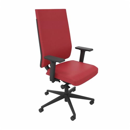 Viasit F1, Ergonomischer Bürostuhl mit hoher höhenverstellbarer Rückenlehne, Sitzhöhenverstellung und Synchro-Mechanik (Rot) von Viasit