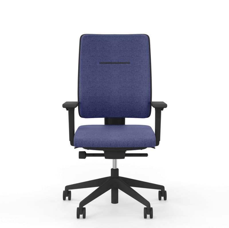 Viasit Toleo Ergonomischer Bürodrehstuhl mit Polsterrücken schwarz von Viasit