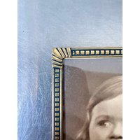 Metallrahmen Im Art-Deco-stil, Messing, Konvex-Glas, 15 cm X 11 von VibaVintage