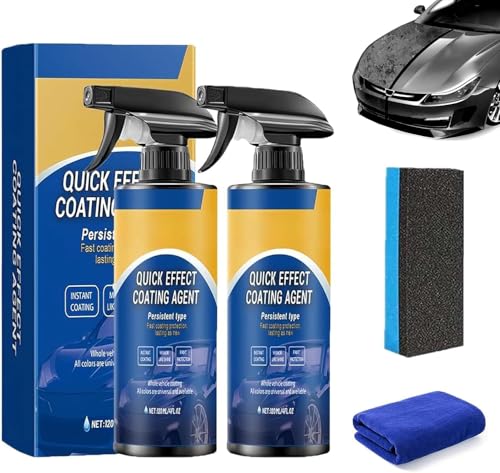 Vibbang Quick Effect Coating Agent, 2Stück Autopolitur Kratzer Entfernen, 3 in 1 Hochschutz-Auto-Beschichtungsspray, Nano Auto Ceramic Coating Spray, Car Quick-Acting Coating Agent Spray Autolack Vibbang Quick Effect Coating Agent, 2Stück Autopolitur Kratzer Entfernen, 3 in 1 Hochschutz-Auto-Beschichtungsspray, Nano Auto Ceramic Coating Spray, Car Quick-Acting Coating Agent Spray Autolack von Vibbang