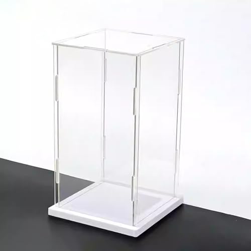Acryl Vitrine Verdickte Transparente Acrylbox, Rechteckige Acrylvitrine für Sammlerstücke, Selbstmontierbarer Aufbewahrungs-Organizer für Spielzeug-Actionfiguren(White,30x20x60cm(12"x6"x24")) von Vibeo