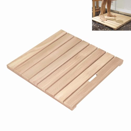 Badematte Holz Fußmatte aus Holz Fürs Badezimmer, um Kaltes Stehen Auf Dem Boden zu Vermeiden, Badematte aus Natürlichem Zedernholz für Drinnen und Draußen, Rutschfeste Badewannenmatte(80cmx60cm(31.5i Badematte Holz Fußmatte aus Holz Fürs Badezimmer, um Kaltes Stehen Auf Dem Boden zu Vermeiden, Badematte aus Natürlichem Zedernholz für Drinnen und Draußen, Rutschfeste Badewannenmatte(80cmx60cm(31.5i von Vibeo