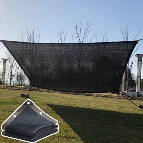 Schattentuch Schwarzes Schattentuch für Den Garten, Faltbares Mesh-Sonnenschutznetz, 90% UV-Block, Hochleistungspflanzen Decken Sonnensegel für Gewächshaus-Terrassenrasen Ab (Size : 4m x 7m) von Vibeo