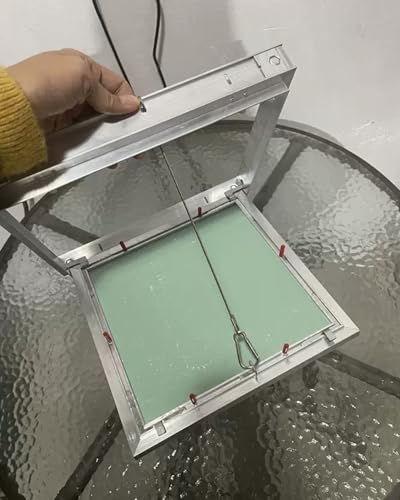 Vibeo Revisionsklappe Verdeckte Gipskarton-Revisionsklappe, Quadratische Revisionsklappe für Trockenbau/Strom/Kabel, Lackierbare Aluminium-Deckenrevisionsabdeckung(16x16in(400x400mm)) von Vibeo