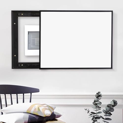 Vibeo Stromkasten verkleidung Selbst Gemachte Schalttafelabdeckung mit Schiebetür, Versteckte Dekorative Sicherungskastenabdeckung, Sicherungskastenabdeckung Lackieren(Style B,28x20in/70x50cm) von Vibeo