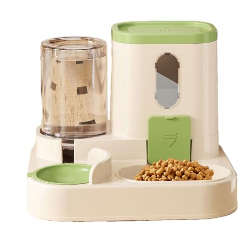 Automatischer Futterautomat mit Wasser und Futter, Set mit automatischem Trinknapf, praktischer und sicherer Futterspender für Katzen, Hunde und kleine Haustiere Automatischer Futterautomat mit Wasser und Futter, Set mit automatischem Trinknapf, praktischer und sicherer Futterspender für Katzen, Hunde und kleine Haustiere von Vibhgtf