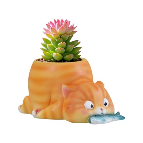 Blumentöpfe mit Tieren: Niedlicher Blumentopf in Tierform, dekorative Vase mit Cartoon-Motiv für das Gartenwohnzimmer | Außendekoration des Innenraums von Vibhgtf