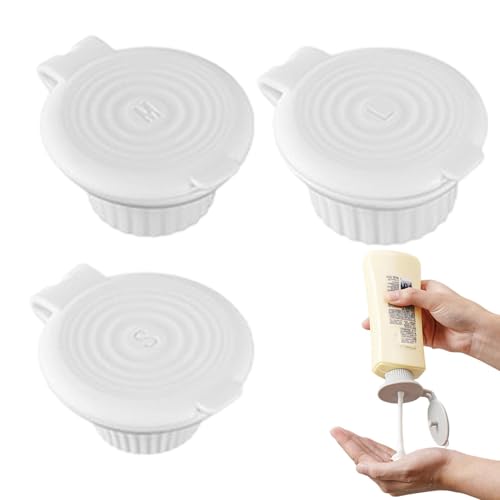 Flaschenentleerdeckel, Flaschenentleerungsdeckel, Set mit 3 Flaschenentleerungskappen, Shampoo, versiegelter Flaschenverschluss für Lotionen, Shampoos von Vibhgtf
