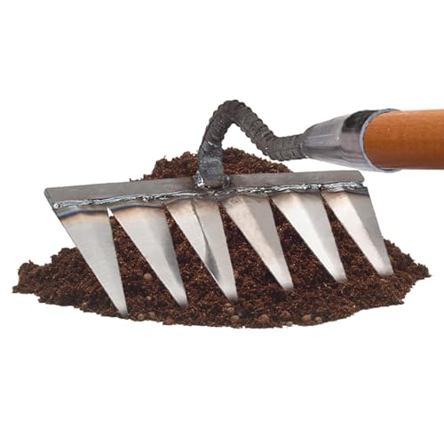 Gärtnerklaue Rake | Nägel mit Metallhänded-Händed-Händen Rake, mit Kohlenstoff-Weinwerkzeug für Terrasse, Bauernhof, Fleck, Hinterhof und Bringen Sie den Boden Ihres Glass mit Gärtnerklaue Rake | Nägel mit Metallhänded-Händed-Händen Rake, mit Kohlenstoff-Weinwerkzeug für Terrasse, Bauernhof, Fleck, Hinterhof und Bringen Sie den Boden Ihres Glass mit von Vibhgtf
