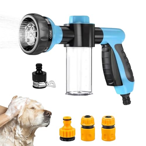 Gartenbewässerungswaffe - Schaumdüse mit Spender | Pulverizer 8 Wassermuster, starker Hochdruck, Außenreinigung, Gras, Blumen, Auto von Vibhgtf