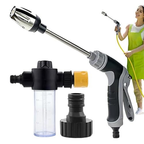 Hochdruck-Wasserschlauchdüse, Sprühdüsen für Gartenschlauch, Wasserschlauch aus robustem Metall, verstellbarer Wasserstrahl für Rasen und Ja Hochdruck-Wasserschlauchdüse, Sprühdüsen für Gartenschlauch, Wasserschlauch aus robustem Metall, verstellbarer Wasserstrahl für Rasen und Ja von Vibhgtf
