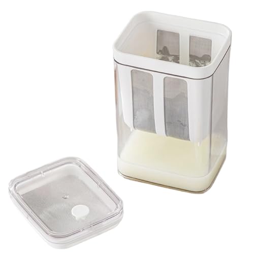 Joghurtsieb mit Deckel – 1800 ml Sieb für selbstgemachten Joghurt, Küchenhelfer mit feinmaschigem Beutel und Molkentrenner für Sojamilch, Fruchtsaft, Kefir und Kaffee. Joghurtsieb mit Deckel – 1800 ml Sieb für selbstgemachten Joghurt, Küchenhelfer mit feinmaschigem Beutel und Molkentrenner für Sojamilch, Fruchtsaft, Kefir und Kaffee. von Vibhgtf