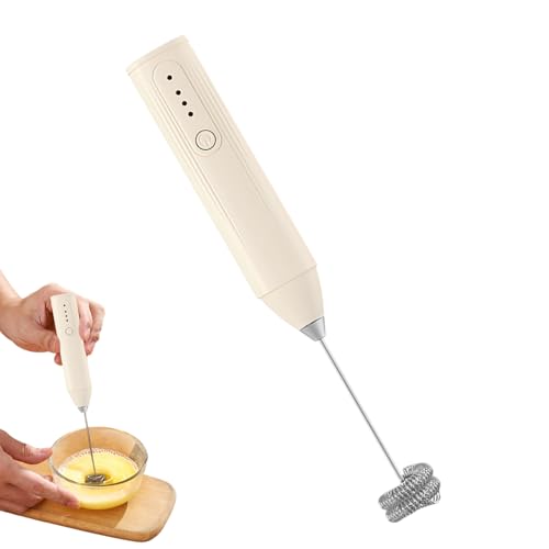 Kaffee schnurloser Kutsche - wiederaufladbare Milks Frother, Handheld Electric Coffe | Batteriebetriebene Milchbrüder, Schaumkaffeesmischer abnehmbar Edelstahl Whisk Latte Cappuccino Matcha von Vibhgtf