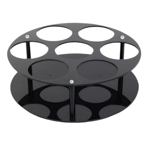 Kaffeesirup-Organizer – Sirup-Halter, Barflaschen-Display, 7 Fächer, Kaffee-Geschmack, , Organizer für Theke, Café, Küche, Restaurant, Esszimmer, Halle, Getränkeaufbewahrung, Serviertablett von Vibhgtf