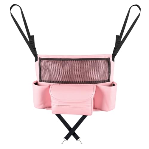 Netztasche für das Auto, Aufbewahrungstasche zum Aufhängen an der Kopfstütze des Autos, multifunktionale PU-Handtasche mit Netztasche zwischen den Sitzen, Auto-Organizer von Vibhgtf