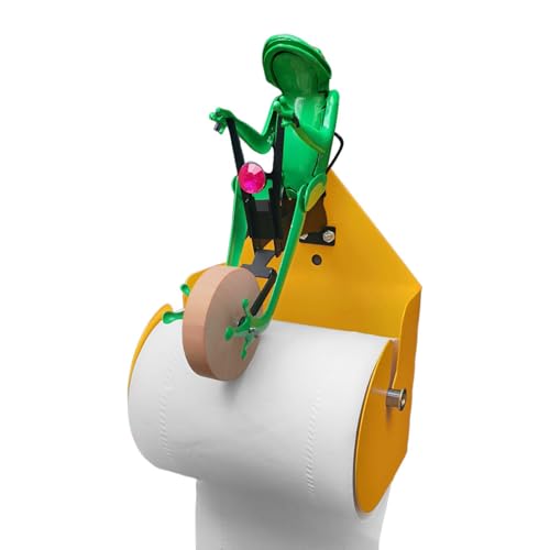Rollenpapierhalter – Toilettenpapierhalter, Papierhalter mit Tier-Design | Toilettenpapierhalter mit Frosch-Design, An der Wand montierter Toilettenpapierhalter, Rollenpapierhalter für das Badezimmer von Vibhgtf