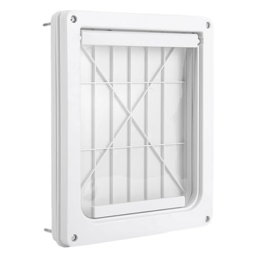 Sichere Hundetür – extrem langlebige Tür, Katzentür, Fenster, leichte Hundetür mit transparenter Klappe, griffige Aluminium-Haustiertür, abnehmbare Installationstür für Innen- und Außentüren von Vibhgtf