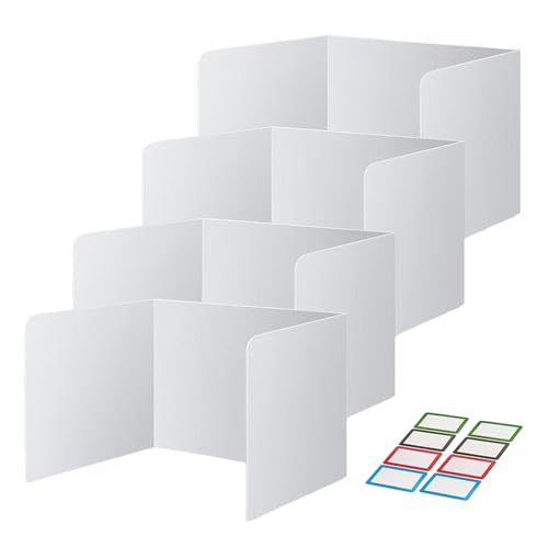 Sichtschutzmappen für Schüler | 4 Stück Prüfungsteiler | Schultafel für den Schreibtisch, Testtrenner, leicht zu reinigende Ordner für Klassenzimmer und Lehrer Sichtschutzmappen für Schüler | 4 Stück Prüfungsteiler | Schultafel für den Schreibtisch, Testtrenner, leicht zu reinigende Ordner für Klassenzimmer und Lehrer von Vibhgtf