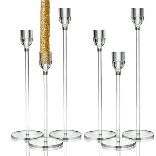 Transparente Kerzenhalter – transparente Kerzenhalter für Hochzeitsfeiern |. Verschleißfeste dekorative Kerzenhalter, transparente Kerzenhalter, transparente Kerzenhalter von Vibhgtf