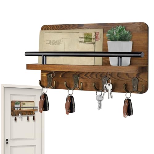 Vibhgtf Schlüsselbrett zur Wandmontage – Schlüsselhalter mit Briefhalter – Organizer aus Holz mit Ablagefläche | Wandorganisation, Wohndeko Vibhgtf Schlüsselbrett zur Wandmontage – Schlüsselhalter mit Briefhalter – Organizer aus Holz mit Ablagefläche | Wandorganisation, Wohndeko von Vibhgtf