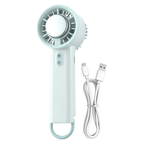 Vibhgtf Tragbarer Ventilator, Handlicher Reiseventilator Für Unterwegs, Leiser 3-Stufen Betrieb Mit Farblicht Für Schlafzimmer Camping Outdoor von Vibhgtf