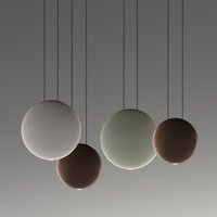 Vibia Cosmos 2515 Pendelleuchte grün / hellgrau / dunkelbraun matt von Vibia