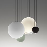 Vibia Cosmos 2516 Pendelleuchte weiß / grün / dunkelbraun matt von Vibia